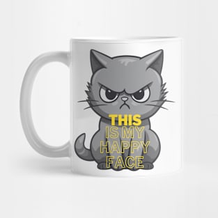 This Is My Happy Face Cat Vibes! Mug